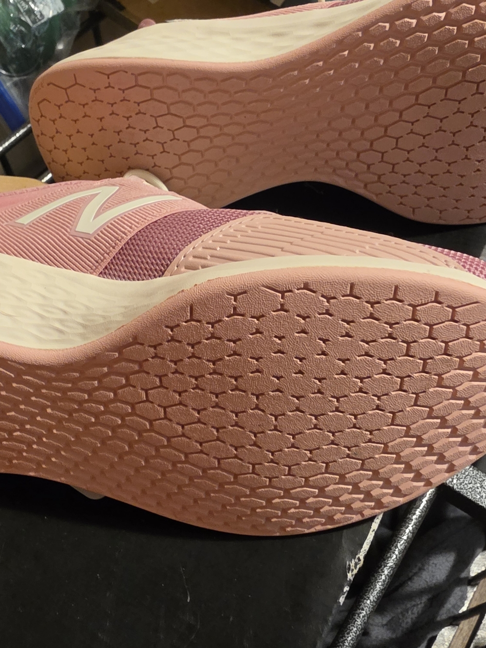 Figs Chalk Pink New Balance Women's Rose Pink Athletic Sneakers - Picture 4 of 4